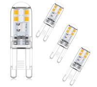 DAIHHZA G9 LED Bulbs 2W Warm White 2700K Equivalent to 10W 20W G9 Halogen Bulbs, 360 °Beam Angle, Non Dimmable, Non Flicker, Bi-pin G9 Socket, 220-240V AC G9 LED Energy Saving Lamps, Pack of 4