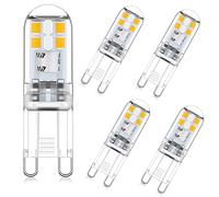 DAIHHZA G9 LED Bulbs 2W Warm White 2700K, Equivalent to 10W/20W Halogen, 360° Beam Angle, Non-Dimmable, Non-Flicker, Bi-Pin G9 Socket, 220-240V AC, Pack of 5