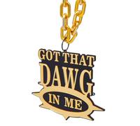 daijbling Got That DAWG In Me Turnover Chain Chrome Black and Gold Acrylic Necklace