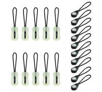 Daijianbin 20 Pcs Self Luminous Zipper Pulls, Zipper Puller Head Glow in the Dark Anti Lost for Outdoor Mountaineering Camping Easy to Use