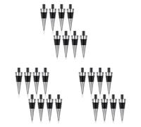 Daijianbin 24 Pieces Metal Cork Blank Wine Stopper Kit Reusable Wine Stopper Insert Set Hardware for Wedding Wine Party Bar Turning