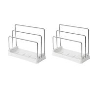 Daijianbin 2X Cutting Boards Holder, Organizer Pantry Rack Bakeware Holder Chopping Board Kitchen Countertop Storage White