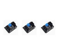 Daijianbin 3X 3-Pin 4-Pin Fan Adapter PWM PC Case Cooling Fan Hub 8-Way Splitter 12V Speed Controller with 6-Pin Power Port