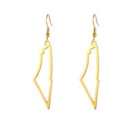 Daijianbin Palestine Map Dangle Earrings Women Country Geography Map Pendent Earring Stainless Jewelry