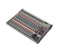 Daijiubu 12 Channel Audio Mixer Sound Music Dj Mixing Console With Bluetooth And 48V Phantom Power For Home Ktv Campus Language Conferences Bars Stage Performances Dining Recording Studios
