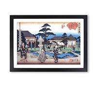 Daikokuya at Mukojima by Utagawa Hiroshige Framed Print | A2 Black Framed Wall Art | Ready to Hang | Asian Nature Picture | Living Room Bedroom Lounge Office