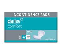 Dailee Comfort Maxi - 112 Incontinence Pads for Men and Women - Shaped Liners for Bladder Protection, Super Absorption 8.5 Drops - Comfortable, Protective and Delicate
