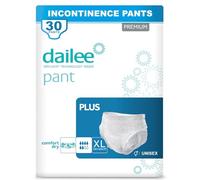 Dailee Pants Plus XL - 30x Incontinence Pants, Adult Nappies - High Absorbency Diaper Pull Up - 30 Disposable Protective Underwear for Men and Women