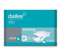 Dailee Slip Maxi Plus M - 28x Adult Nappies for Men and Women - Incontinence Slips with Maximum Absorbency and Overnight Protection - 80-135 cm Waist (31-53 inches)
