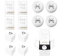 Daileeby 4 Sets Groomsman Proposal Gift Box with Golf Balls, Bamboo Tees, and Invitation Cards - Wedding Gifts for Groomsmen, Best Men, Golf DIY Gift Set, White