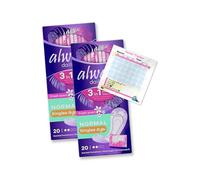 Dailies Panty Liners Normal 40x Fresh Scent Pantyliners | Go Fresh 3 in 1 | Singles Individually Wrapped | Odour Neutralising | Comfort | Pack of 2X 20 | Including Period Tracker