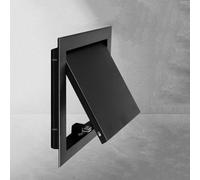 Dailify Access Panel Metal Access Panel Cover Black White Grey Surface, Drywall Inspection Hatch Door 12x12 18x18 16x16 24x24 in, Wall Hole Service Covers(Black,6x6in (150x150mm))