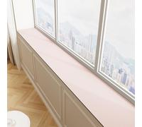 Dailify Cuttable Window Sill Pad Protector Mat, Waterproof Window Sill Remodel Protective Cushion Custom Size, Pure Colour Bay Window Cover Pads(Pink,100x15cm (39.4x5.9))