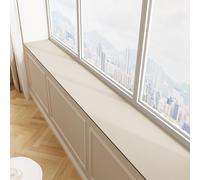 Dailify Cuttable Window Sill Pad Protector Mat, Waterproof Window Sill Remodel Protective Cushion Custom Size, Pure Colour Bay Window Cover Pads(Beige,120x15cm (47.2x5.9))