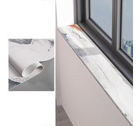 Dailify Household Window Sill Mat Marble Style, Four Seasons Universal Window Sills Cushion for Balcony, Waterproof Bay Window Decorative Pads(Style B,200x10cm (78 3/4"x4"))