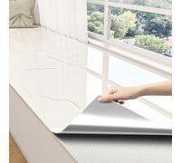 Dailify Self-adhesive Bay Window Sticker Marble Style, Indoor Window Sill Replacement Wallpaper Peel & Stick, PVC Window Sills Cover Protector(Style A,500x40cm (16.4x1.3ft))