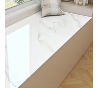 Dailify Self-adhesive Bay Window Sticker Marble Style, Indoor Window Sill Replacement Wallpaper Peel & Stick, PVC Window Sills Cover Protector(Style B,300x60cm (9.8x2.0ft))