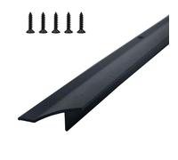 DAILISEN 35.43 in / 90cm L Aluminum Door Drip Cap with Screws, Rain Drip Guard, Door Bottom Sweep Edge Deflector,Overall Height 1-1/2 in, 1 Pcs Black