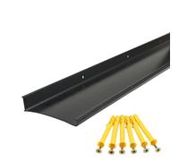 DAILISEN Aluminum Overhead Door Rain Drip Cap Guard for Exterior Door and Window Top,43.3” Drip Edge Flashing,Deflectord,Diverter, Anodized 1PCS Black