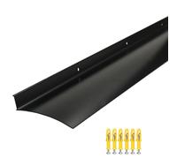 DAILISEN Aluminum Overhead Rain Drip Cap Guard for Exterior Door and Window Top,43.3” Drip Edge Flashing, Deflectord,Diverter, Anodized 1PCS Black