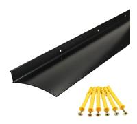 DAILISEN Aluminum Overhead Rain Drip Cap Guard for Exterior Door and Window Top,43.3” Drip Edge Flashing, Deflectord,Diverter, Anodized 1PCS Black