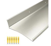 DAILISEN Extra Wide 5.12" W Door rain drip Guard Overhead,43.3" L Aluminum drip Cap for Exterior Doors Window Top,rain drip Edge Flashing,Water Deflector,rain Diverter,Anodized Silver 1PCS