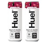 Daily A-Z Cherry Raspberry Sparkling Multivitamin Energy Drink 330ml Pack of 2 Vegan Electrolytes Minerals Coffeine Compatible with Huel Nutrition Bar with Welari Thank You Card | (2pack) (660ml)
