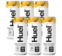 Daily A-Z Pineapple Mango Sparkling Multivitamin Energy Drink 330ml Pack of 6 Vegan Electrolytes Minerals Coffeine Compatible with Huel Nutrition Bar with Welari Thank You Card | (6pack) (1980ml)