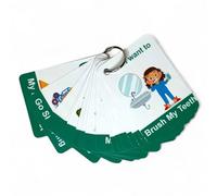 Daily Activities Flashcards Set of 16 | Feelings & Emotions Cards for Toddlers | Wipeable, Tear-Proof, Laminated Preschool Flash Cards with Binding Ring | Montessori Learning Cards
