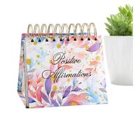 Daily Affirmation Calendar - Encourgement Focused Perpetual Scheduler, Mood Boosting Page A Day Device, Self Improvement Accessory, Empowering Visual Aid With Vibrant Typography | Personal Development
