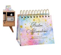 Daily Affirmation Calendar, Inspirational Quotes Desktop Calendar, 365-Day Perpetual Desk Calendar with Motivational Sayings, Positive Standing Calendar for Women, Office, and Home