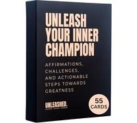 Daily Affirmation Cards to Unleash Your Best Self - 55 Cards with Empowering Quotes, Challenges & Practical Tips | Personal Growth Gift Idea for Driven Men & Women for Birthday, New Job, Christmas
