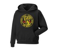Daily Apparel Cobra Kai Hoodie - Fighting Karate TV Show 80's Film STRIKE FIRST - STRIKE HARD Unisex Hoodie hooded top- Best Gift Present For Birthday Christmas Uk Men/Women/Kids Black