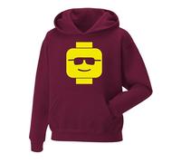 Daily Apparel Cool Dude Brick Head Hoodie| Mens Premium Quality Unisex Pullover Jumper Funky Geek Nerd Tv Show Unisex Boys Hoodie for UK Men/Women for Birthday, Christmas Wine