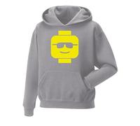 Daily Apparel Cool Dude Brick Head Hoodie| Mens Premium Quality Unisex Pullover Jumper Funky Geek Nerd Tv Show Unisex Boys Hoodie for UK Men/Women for Birthday, Christmas Grey