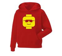 Daily Apparel Cool Dude Brick Head Hoodie| Mens Premium Quality Unisex Pullover Jumper Funky Geek Nerd Tv Show Unisex Boys Hoodie for UK Men/Women for Birthday, Christmas Red