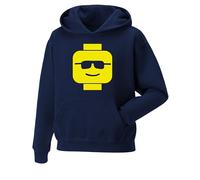 Daily Apparel Cool Dude Brick Head Hoodie| Mens Premium Quality Unisex Pullover Jumper Funky Geek Nerd Tv Show Unisex Boys Hoodie for UK Men/Women for Birthday, Christmas Navy