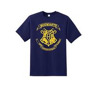 Daily Apparel Hogwarts Men's T-Shirt, Harry Potter Quality Printed Tee, Regular Fit Short Sleeve 100% Cotton top, Best Gift for Harry Potter Lovers Men/Women/Kids Navy