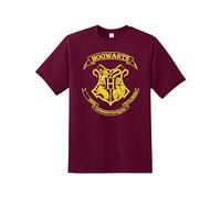 Daily Apparel Hogwarts Men's T-Shirt, Harry Potter Quality Printed Tee, Regular Fit Short Sleeve 100% Cotton top, Best Gift for Harry Potter Lovers Men/Women/Kids Wine