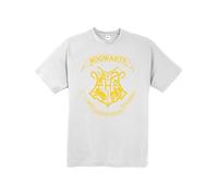 Daily Apparel Hogwarts Men's T-Shirt, Harry Potter Quality Printed Tee, Regular Fit Short Sleeve 100% Cotton top, Best Gift for Harry Potter Lovers Men/Women/Kids White