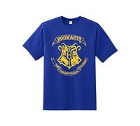 Daily Apparel Hogwarts Men's T-Shirt, Harry Potter Quality Printed Tee, Regular Fit Short Sleeve 100% Cotton top, Best Gift for Harry Potter Lovers Men/Women/Kids Royal