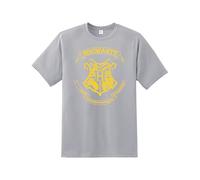 Daily Apparel Hogwarts Men's T-Shirt, Harry Potter Quality Printed Tee, Regular Fit Short Sleeve 100% Cotton top, Best Gift for Harry Potter Lovers Men/Women/Kids Grey