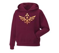 Daily Apparel Inspired Crest of Hyrule Kids Unisex Top hoody Gaming hoodies| Cool Video Game Fan Premium Quality Unisex Pullover Jumper TV Shows for UK Men/Women for Fans, Birthday Christmas Wine