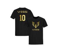 Daily Apparel Inspired Messi #10 Goat Unisex Soccer T-Shirt - Inspired Jersey Design | Ideal Football Gift for Kids & Adults Black