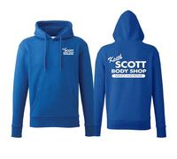 Daily Apparel Keith Scott Hooded Sweat One Tree Hill Body Shop Adult Hoodie Front and Back Quality Printed Hooded Top | Unisex Hoodies for Men/Women/Kids Royal