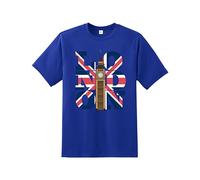 Daily Apparel London Big Ben Men's T-Shirt, Quality Printed Union Jack Flag tee, Short Sleeve British Souvenir T-Shirt for Men/Women/Kids Royal