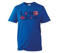 Daily Apparel London England T-Shirt Union Jack Souvenir T-Shirt | 100% Cotton Printed Tee for UK Men/Women/Kids | Unisex London Souvenir T-Shirt with Iconic Union Jack Design Royal