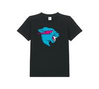 Daily Apparel MR. B E A S T Inspired Unisex Kids & Adults Gamer Esports Lightning Cat Print T-Shirt for Kids and Adults Black