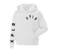 Daily Apparel Sam and Colby XPLR Merch Hoodie Long Sleeve Sweatshirt Casual Pullover Hoodies Unisex Tops for Uk Mens/Women/Kids Hip Hop Casual Streetwear for Fans White