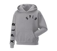 Daily Apparel Sam and Colby XPLR Merch Hoodie Long Sleeve Sweatshirt Casual Pullover Hoodies Unisex Tops for Uk Mens/Women/Kids Hip Hop Casual Streetwear for Fans Grey